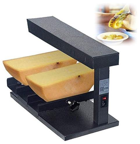 Grill Para Derretir Queso Comercial De 750w, Derretidor De Raclette Con Doble área De Calentamiento Y Calentamiento Rápido Para Cocina De Restaurante Y Catering