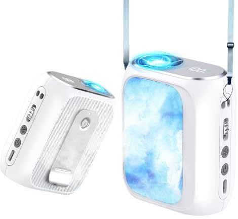 Ventilador Portatil de Cintura con Hielo Placa de Enfriamiento, Ventilador Aire Acondicionado Cuello Turbo 20000RPM, Ventiladores Camiseta Pinza Cinturon Aire Frio 5000mAh Recargable para Viaje Playa