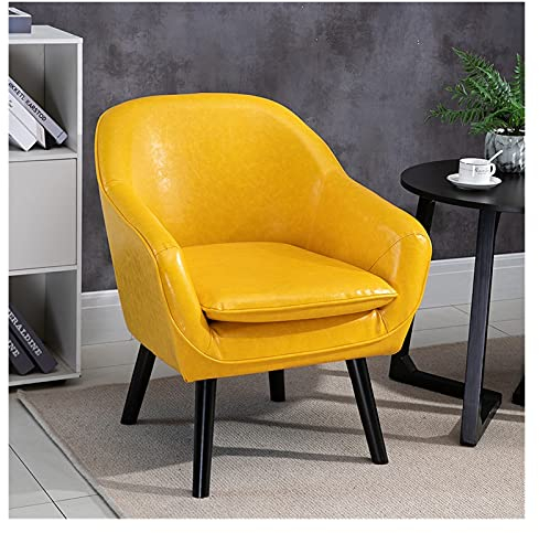 DUNAKE ​Gepolsterter Sessel Einzelsofa,Loungesessel Relaxsessel Polstersessel Ledersessel Armsessel Einzelsofa Sofa Lounge ​Echtleder,Zuhause, Schlafzimmer, Balkon, Garten, bequem und langlebig