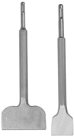 Pioche électrique Ciseau en Acier chromé, Matériau de Forgeage, Tige Ronde, Enlèvement de Carreaux Larges, Multifonctionnel pour Carrelage en Béton