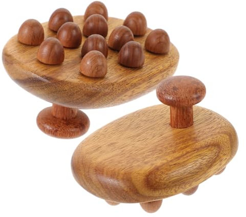 Beaupretty 2stücke Holz Massagegerät Für Kopfhaut Nacken Rücken Cellulite Körper Therapie Instrument Glatte Oberfläche Leicht Tragbar Einfach Anzuwenden