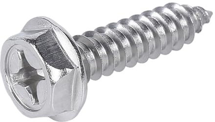 DNVGJUP Lfang-Sechskantbolzen M3 M4 M5 M6 304 Edelstahl Selbstschneidende Sechskantschraube Kreuz Sechskant Kreuzkopfschrauben Holz Nagel, Stark und langlebig(M4x12 20pcs)