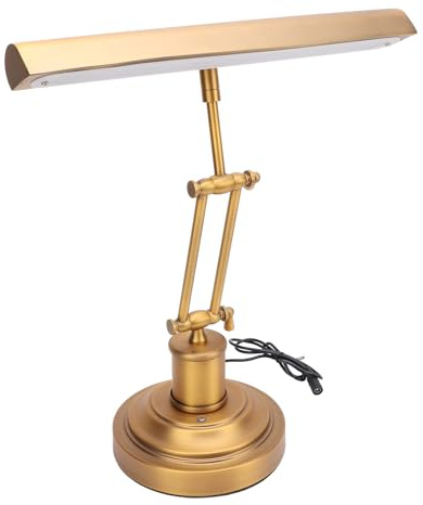 Depisuta Klassische Antike Retro Einstellbare Klavierlampe, Musikständer Light Touch Control 3 Farben Dimmbar, 12W LED -Professionalschreibtisch Licht für Klavier, (EU-Stecker)