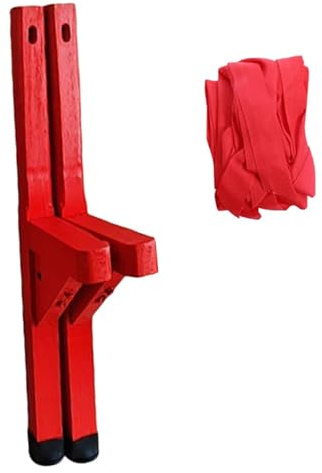 Oshhni Holzstelzen Balancing Stelzen Premium Folk Dance Requisiten Springen Stelzen Spielzeug Stepper Spielzeug, Länge 60 cm