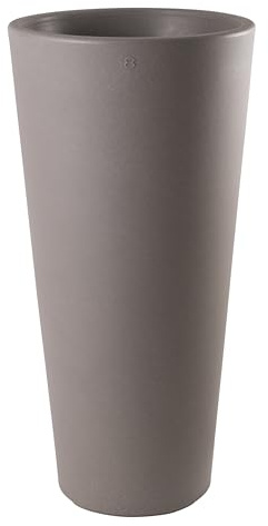 8 seasons Design Shining Classic Pot XL, LED Pflanzkübel 49 x 100 cm (Taupe), E27 Fassung inkl. Leuchtmittel in warmweiß, großer beleuchteter Pflanzkübel für innen + außen, Blumenkübel