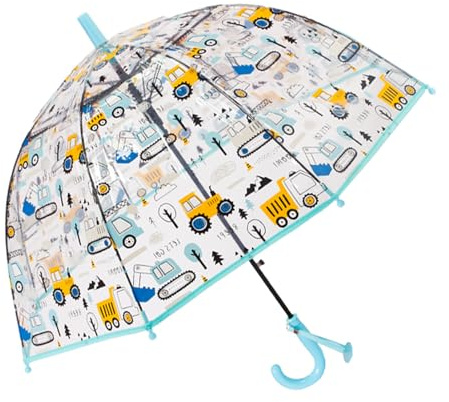 ThreeH Transparenter Kinder Regenschirm Transparenter Regenschirm mit einem Easy Grip Griff Kinder Regenschirm für Spaziergänge Sicherheit