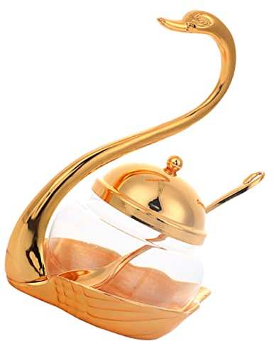 DECHOUS Recipiente Para Condimentos De Cocina Cuchara Tarro De Almacenamiento De Especias y Azúcar Diseño De Cisne