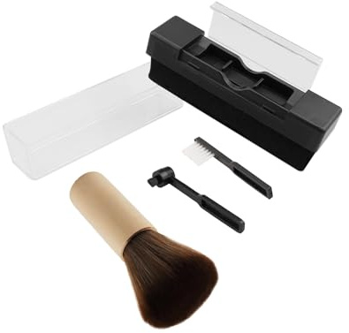 Vinyl Record Cleaning Brush Carbon Fiber Anti-Static Vinyl Record Cleaning Kit with Record Cleaning Sponge and Record Needle Brush for Vinyl Record CD Fit for PS4 Xbox Disk