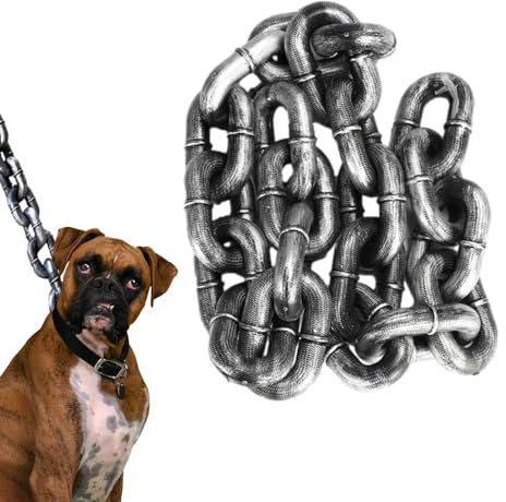 Lumiscent Kettenhundeleinen, Kettenleinen für große Hunde - 2M/6,56 Ft große Hundese -Welpenkette - Funny Puppy House Lines Hundeleinen, stoßdämpfende Hundeleine für große, mittelgroße und kleine