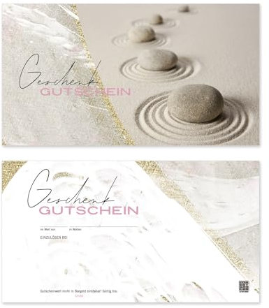 GESCHENKGUTSCHEINcom by POS-HAUER. 50 Gutscheine. Blanko zum Selberausfüllen. Für Wellness Spa Physiotherapie und andere Unternehmen.