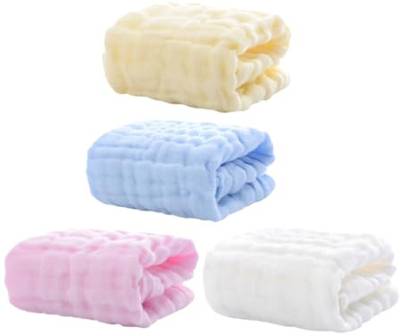 ULDIGI 4piezas Toalla De Algodón Flexible y Absorbente Para Toalla Para Eructar Para Sudor Fácil De Lavar