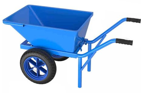 GUAWJRZDP Schubkarre, Gartenwagen, Handwagen Mit Handbremse, 2 Räder Wagen Heavy Duty, Luftreifen, Kippwagen, Bollerwagen Faltbar, for Rasen, Gartenarbeit, Blau(Without handbrake)