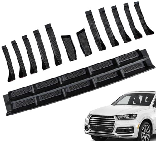 Erconsso Rejilla del parachoques delantero, cubierta protectora de rejilla precisa, malla de metal que bloquea los desechos, accesorios de rejilla de durabilidad gruesa para coche