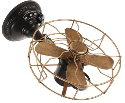 MAGICLULU Ornement De Ventilateur Rétro Modèle De Ventilateur De Table Vintage Pour Café Décor De Bureau À Domicile Art En Fer Ornement De Table De Style Ancien