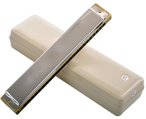 Professional Mundharmonika Oktave 24-Loch Mundharmonika 2 Timer C Mundharmonika Professionelle Armonica(Tremolo-C)
