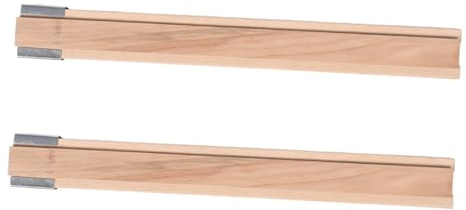 Lurrose 2 Stück Schubladenführungen Aus Holz: Sanft Gleitende Schubladenschienen Aus Holz Mittig Montiert, Ersatzteil Für Traditionelle Möbel, Kommoden, Schränke, Schreibtische