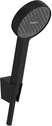 hansgrohe Activera Select S - Duschset mit Duschkopf wassersparend (EcoSmart, 2 Strahlarten), Duschschlauch (1,25 m) und Duschkopfhalterung, Mattschwarz, 28052670