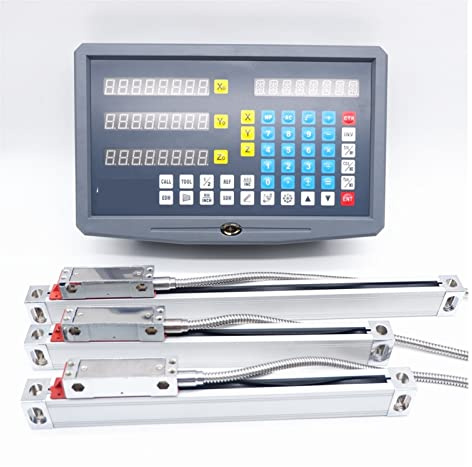 SNS-3V Complete Milling Lathe Machine Digital Readout Kit 3 Pieces 0-1000mm Linear Scale Encoder,Digital DRO(0.001mm Complete kit)