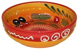 Beamel Home Plato Rallador Cerámica Hecho A Mano Diseño Decorativo Utensilio Cocina Arte Funcional Vajilla Artesanal (Provenzal, Mediano)