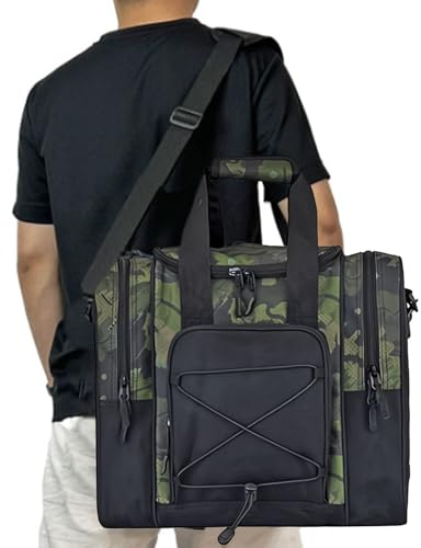 Borse da bowling 1 palla, borsa da bowling con supporto singolo per palla da bowling, design multifunzionale della borsa, tasche con tracolla regolabili per uomo donna, scomparto per asciugamani