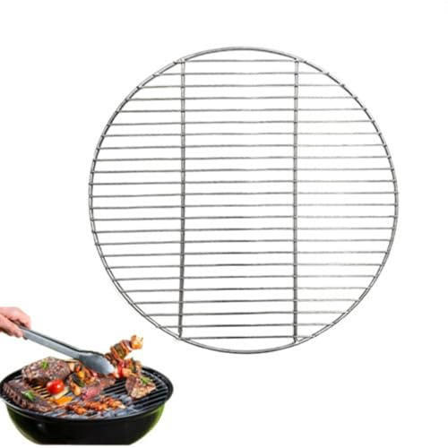 Griglia rotonda per barbecue in acciaio inox, 30/35/40 cm, perfetta per riscaldamento uniforme, design saldato per barbecue in giardino e picnic