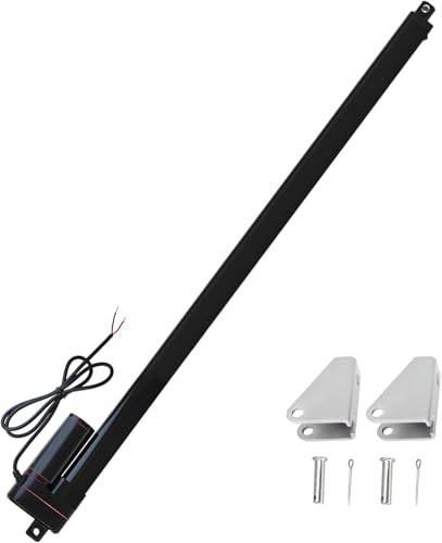 Jvnvlki 800 mm höghastighets-linjärdrivning 12 V 400 N, IP65-vattentät, 34 mm/s slaghastighet, med monteringsfästen för industriell automatisering