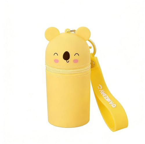 Mizijia Mini portefeuille en silicone avec porte-clés, petite trousse organiseur avec mousqueton et spirale, porte-monnaie, étui pour écouteurs, petite poche pour clés, pièces de monnaie, sac à dos