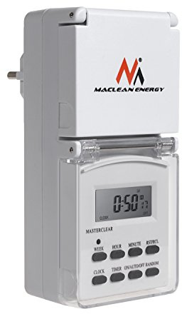 Maclean Energy MCE08G - Temporizador Digital Externo, hasta 156 programas, con función aleatoria