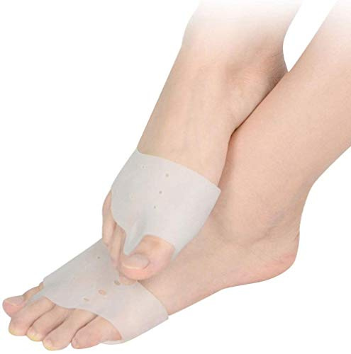 Pedimend Coque en silicone gel orteil séparateur protéger Pieds hallux (3pairs – 6 pcs) – de l'avant-pied Pad & orteil Seprator avec trous – Plante des pieds de massage thérapeutique – Design
