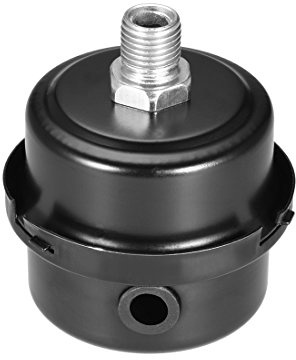 Sourcingmap - Filtro silenziatore in metallo per compressore d'aria, filettatura 1/4 BSP 12,5 mm, altezza 7 cm, diametro 6,2 cm