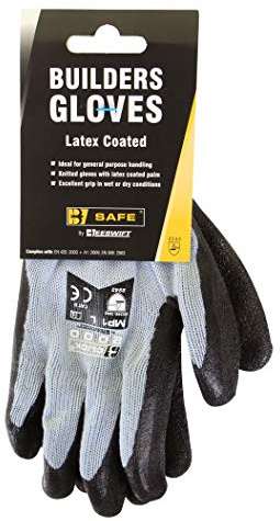 Builders Latex-Handschuh, Größe XL, Schwarz