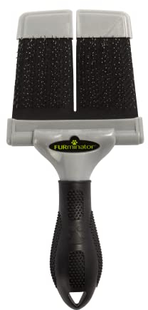 Furminator Zupfbürste Größe L weich - große Bürste mit weichen Borsten für Hunde und Katzen mit seidigem oder drahtigem Fell