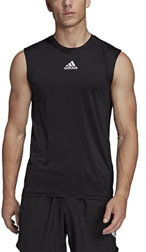 adidas Techfit Herren Trainingsoberteil, ärmellos, Schwarz, 4XL