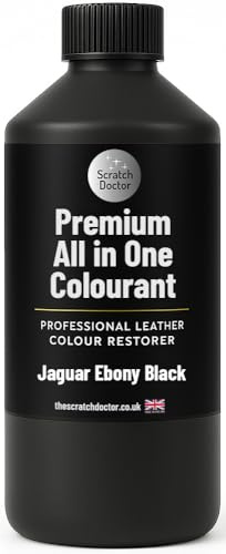 The Scratch Doctor All in One Leather Dye for Jaguar Self Seal Repair Paint for Leather Car Seats & Interior (Ebony Black PVJ)