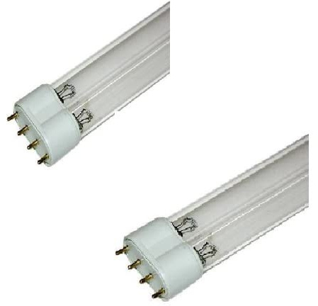 Pondh2o Twin Value Pack 55w 2G11 Base PLL UV-C 4 Pin High Performance Base Germicidal Replacement Lamp for Water Garden Koi Fish Pond UVC Filters & Clarifiers