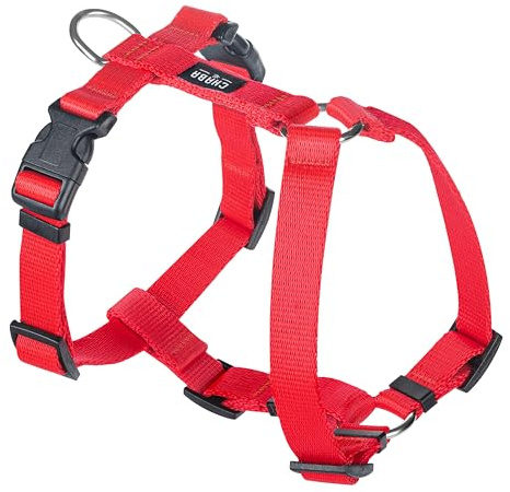 Chaba Guard Hundegeschirr für große Hunde mit Kontrolle, Anti-Zug & Würgen, Verstellbar, Bequem und Leicht, Classic Step-in Brustgeschirr, Laufgeschirr, Größe XL, ROT