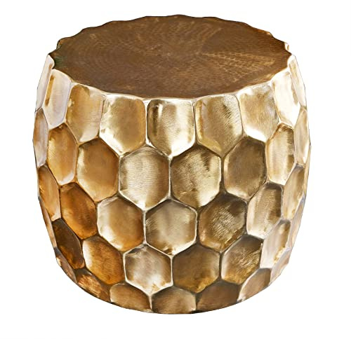 Design Beistelltisch Organic Orient GRÖßENWAHL Gold Metall Hammerschlag Nachttisch Handmade