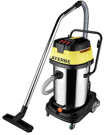 AYERBE Aspirador para polvo y agua inoxidable 90 L. INOXIDABLE Potencia 3000 W. 3 motores. Plateado