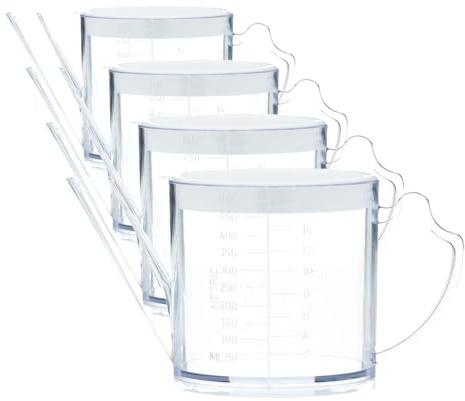 KitchenCraft Gravy Fat Separator Jug, Plastic,Transparent/White,500 ml (Pack of 4)