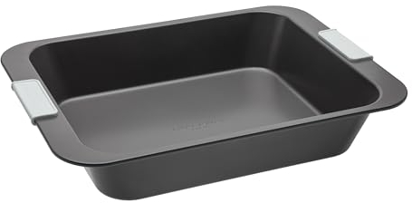 Laura Ashley Non-Stick Oven Roasting Pan Extra Large 38cm, Dishwasher, Freezer & Oven Safe Roasting Pan, Bakeware, Sage Green Silicone Handles, Pale Charcoal for Baking & Roasting (PFAO/PFAS Free)