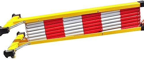 Mobile Absperrung, einziehbarer Verkehrszaun, ausziehbarer Absperrzaun, Verkehrsabsperrung mit Zwei Rädern, für Flughäfen (rot 1,2 x 4 m)