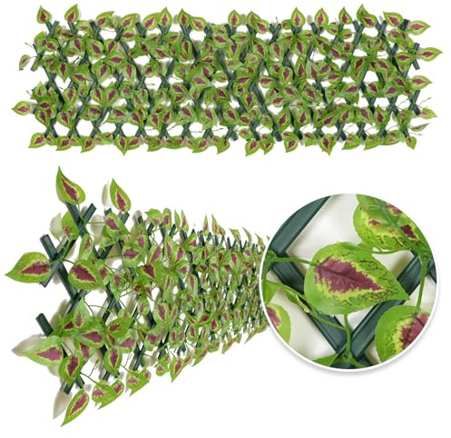 Pannelli Espandibili per Recinzione da Giardino - Schermo per la Privacy con Edera Finta e Verde - 200x30cm