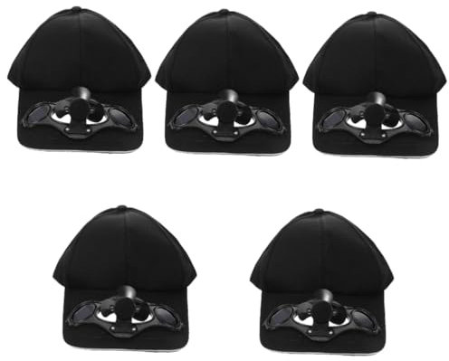 Warmhm 5st Solarventilatorkappe Baseball Kappe Herrenhut Kappen Schirmmützen Für Damen Atmungsaktive Sportmütze Männer Mütze Baseballmütze Für Männer Sonnenhut Sporthut Sommerhut Plastik