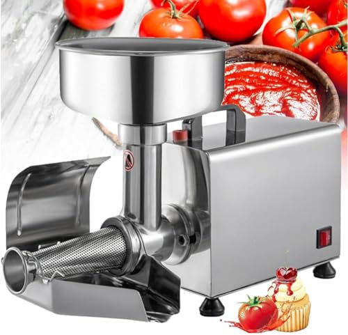 Macchina per passare il pomodoro elettrica commerciale, macinatrice per alimenti da 90-160 kg/h, macchina per salse in acciaio inossidabile da 370 W per frutta, mele, bacche, conserve di purea