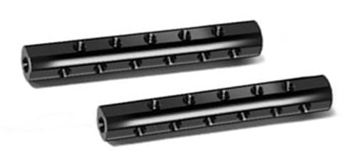CS PRIORITY 2PCS 15mm Aluminum Alloy Rods Pipe 10cm-50cm Long with 1/4 Holes for DSLR Camera 15mm Pipe Clamp Camera Accessories (15cm)