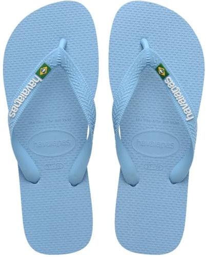 Havaianas Infradito unisex per bambini con logo Brasil, blu lavanda, 39/40 EU
