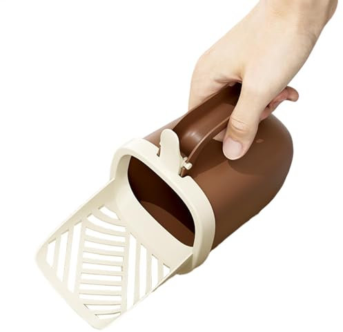 Lunaobrik Katzenschaufel mit Halter, große Kapazität, tragbare Abfallkanne und Halterung im Lieferumfang enthalten, Kätzchenstreuschaufel für Zuhause