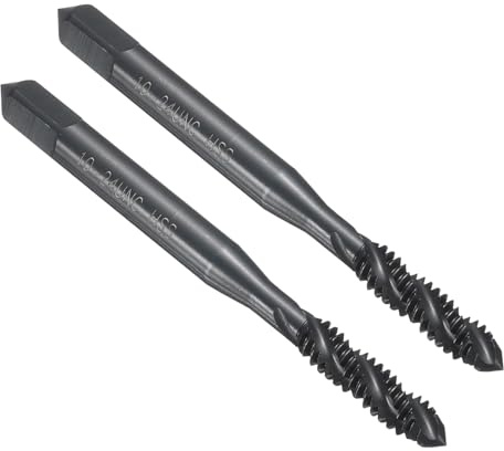 QUARKZMAN 2pcs Tarauds À Filetage Hélicoïdal 10-24 UNC H2 Taraud Machine | Outil De Réparation De Taraudage, Acier Rapide M2 (HSS6542), Pour Filetage, Revêtu De Nitrure