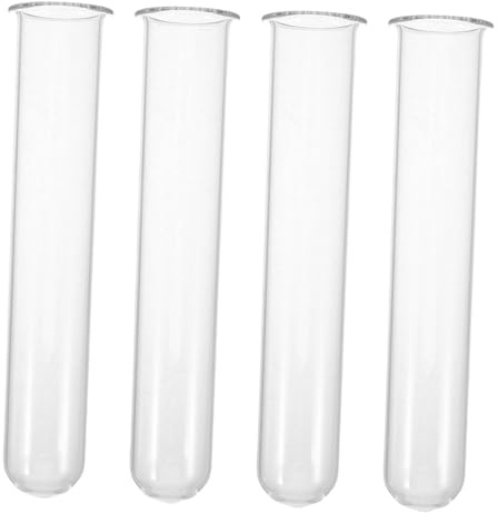 FUNOMOCYA 4pcs Hydroponic Flower Pots Glass Tube Vases Decorative Plant Test Tubes Mini Glass Planters Desktop Vase for Home Flower Containers