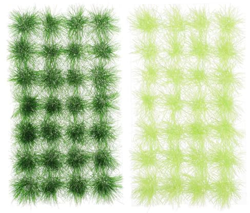 HOODANCOS Touffes d'herbe Miniatures 2Pcs pour Modélisme Ferroviaire Décoration de Paysage Gazon Artificiel Simulation Décorative Bricolage de Table de Sable